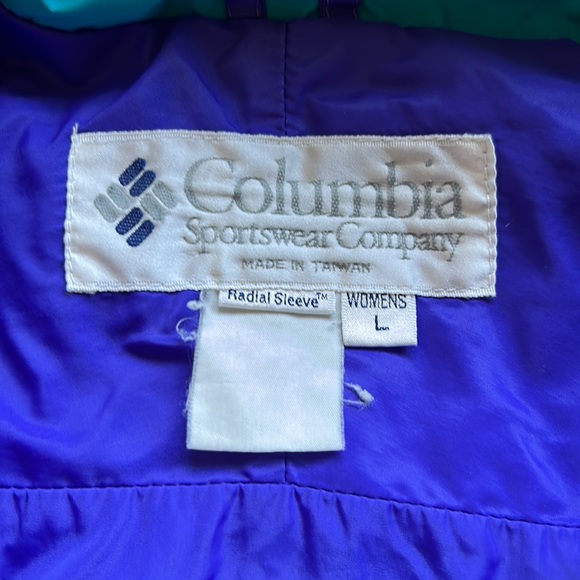 Vintage Columbia Jacket Outer Shell Gizzmo Retro Teal Outdoor Hiking Camping - Picture 4 of 8